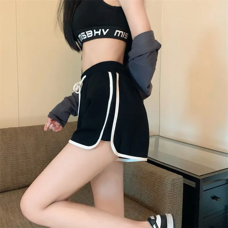 Quần Đùi Thể Thao, Người Được Chọn Lọc, Dành Cho Nữ, Mùa Hè, Hàng Mới Về, Dáng Rộng Rãi Và Bó Sát, Ngoại Cỡ, Phong Cách Thường Ngày Thích Hợp Tập Yoga, Quần Ống Rộng, Hợp Xu hướng, HK