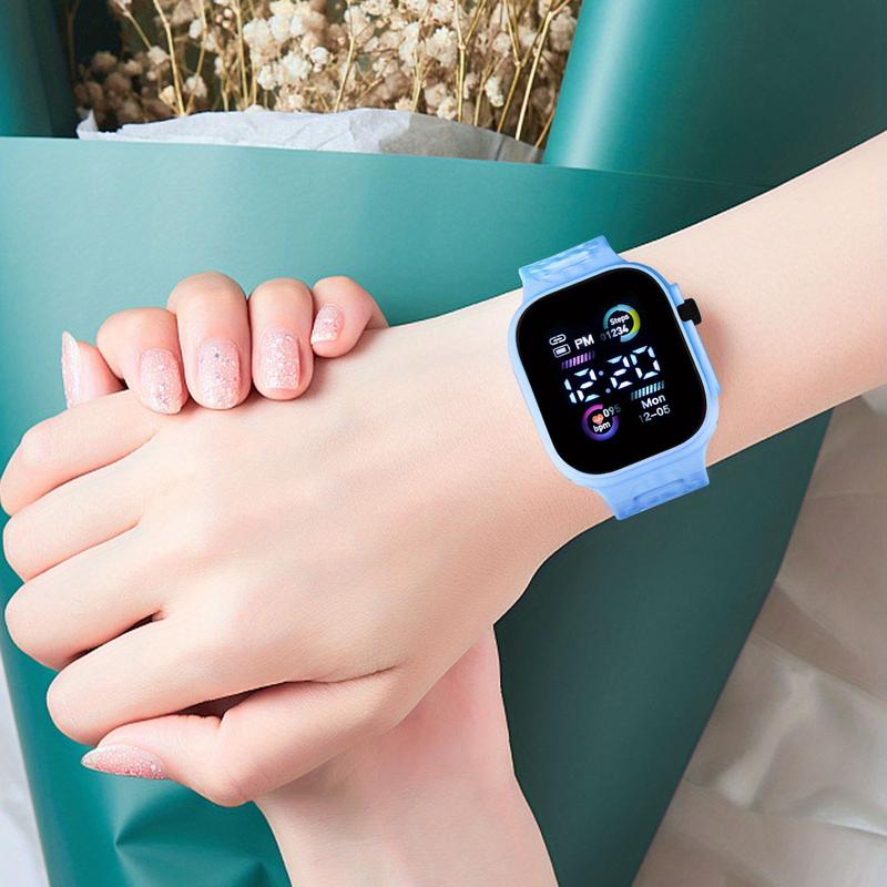 Product Introduction of Đồng Hồ Mặt Số Kỹ Thuật Số, Dành Cho Phụ Nữ Và Nam Giới, Thời Trang, Không Thấm Nước, Cảm Ứng Màn Hình Toàn Bộ, Hệ Thống Đèn LED 32