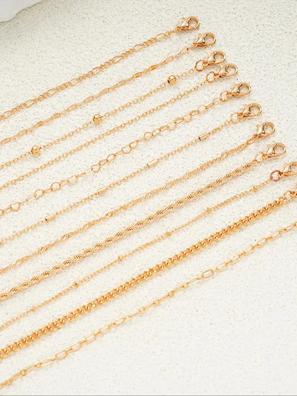 Women's Elegant Chain Bracelet Set, Fashion Jewelry for Party, Daily Clothing Decor, Trendy All-match & Exquisite Jewelry for Birthday Gift 4