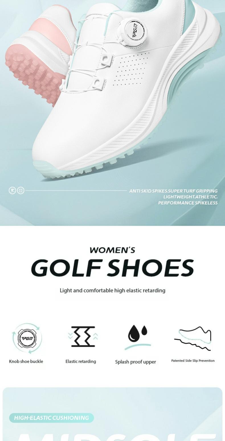 Product Introduction of [PGM] Summer Golf Women's Sneakers Women's Waterproof Knob Shoelace Height Increasing Non-Slip Women's Shoes Women's Sports Shoes Xz403 10