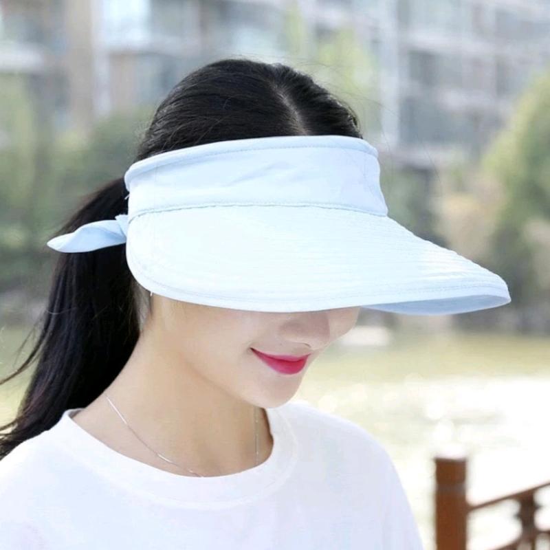 topi pantai wanita lebar tutup kepala bisa di lepas varian 6 warna- import 2