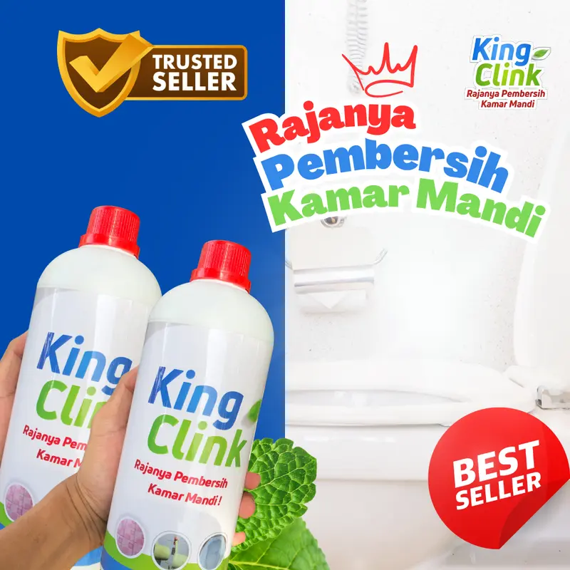 Paket 2 Botol King Clink Pembersih Kamar Mandi Ampuh Cairan Plastik 0