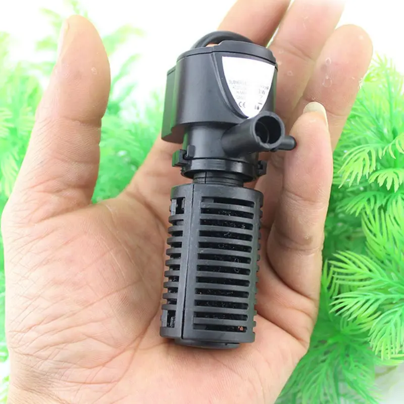 Máy lọc nước bể cá, với máy bơm tăng áp, để tăng lượng oxy, giải pháp lọc mini 3 trong 1, cho bể cá 5