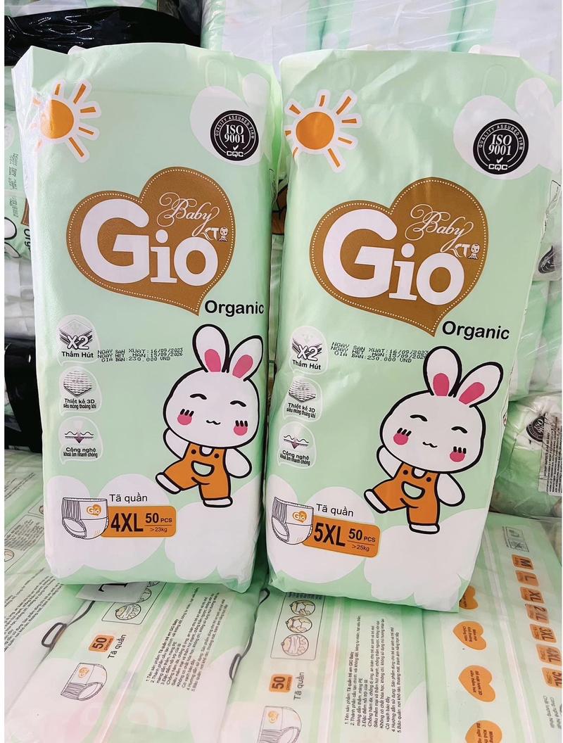 Product Introduction of Bim quần 100 miếng BabyGio Organic đủ size M tới 3XL, Tả em bé giá rẻ từ 5-23kg Bỉm Cho Bé Voi gio 100 1