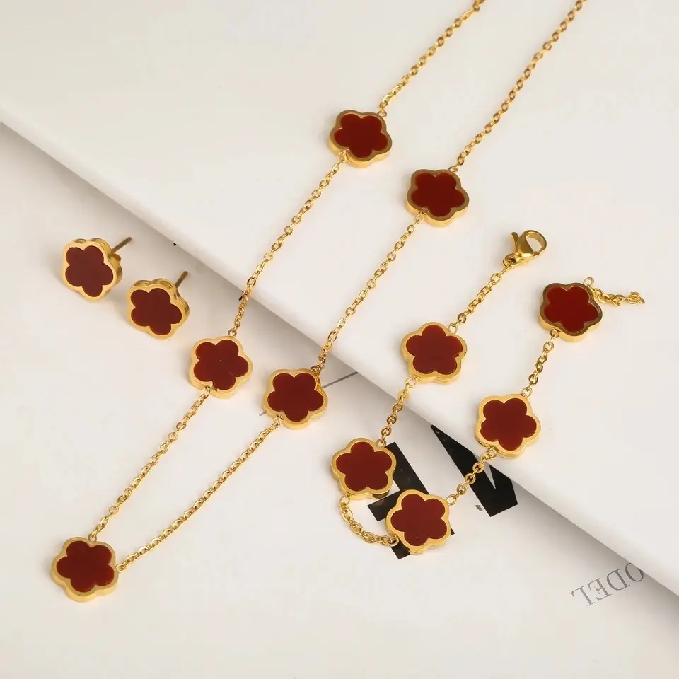Set perhiasann kloperr mini warna warni titanium sisi 4