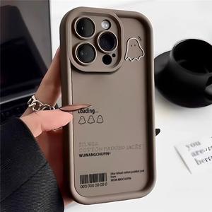 Line Ghost Compatible with Apple 16 Pro Max Phone Case 14 New Model 15 Unisex 13 Shockproof Protective Cover 12 Soft Case