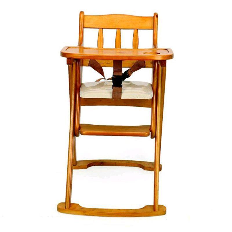 Ghế Gỗ Ăn Dặm Cho Bé - Xếp Gọn và Điều Chỉnh Được Độ Cao Thấp 1