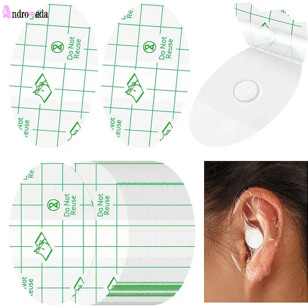 20Pcs Convenient Baby Adults Waterproof Ear Stickers Bath Swimming Infant Newborn Ear Care Paste Disposable Transparent Nursing Ear Covers Home finding Store