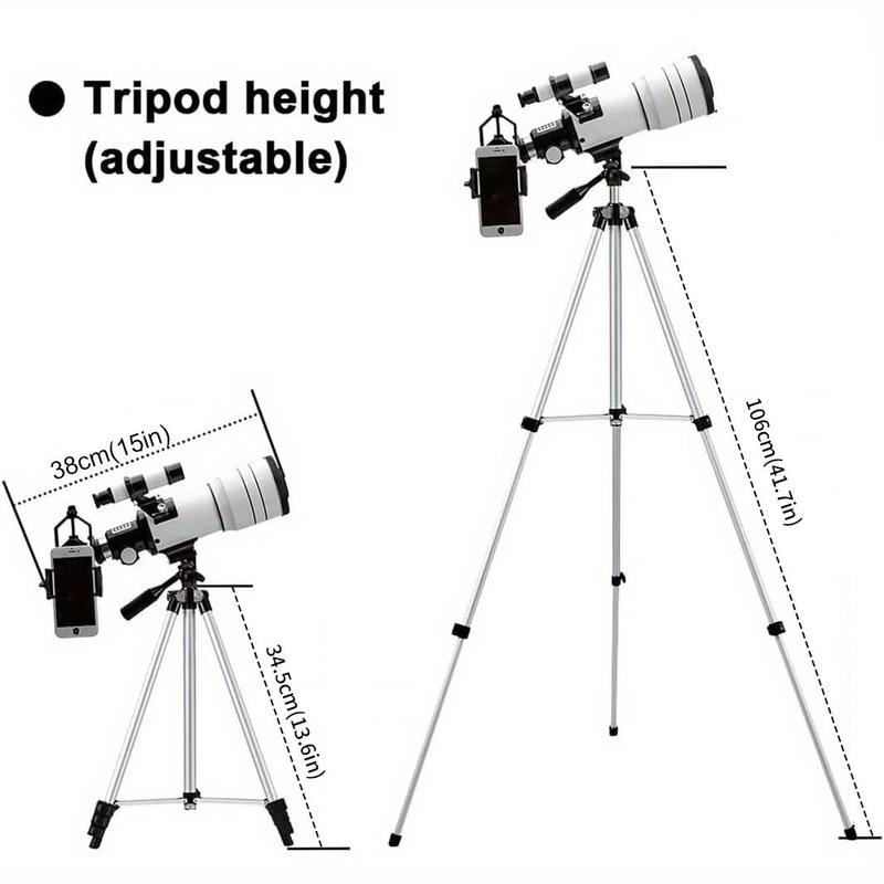 Product Introduction of Astronomical Telescope, 1 Count High Definition Imaging Telescope with Phone Holder, Multifunctional Telescope for Scientific Research Education  Bird Watching  Travel Camping 1