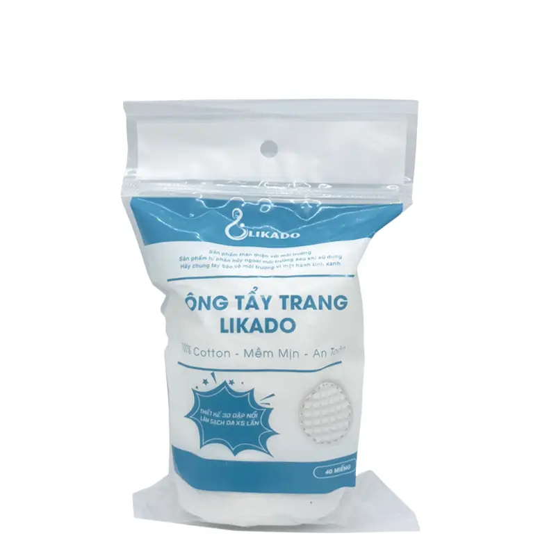 [Quà tặng không bán] Bông tẩy trang 40 miếng tiện lợi mang đi du lịch