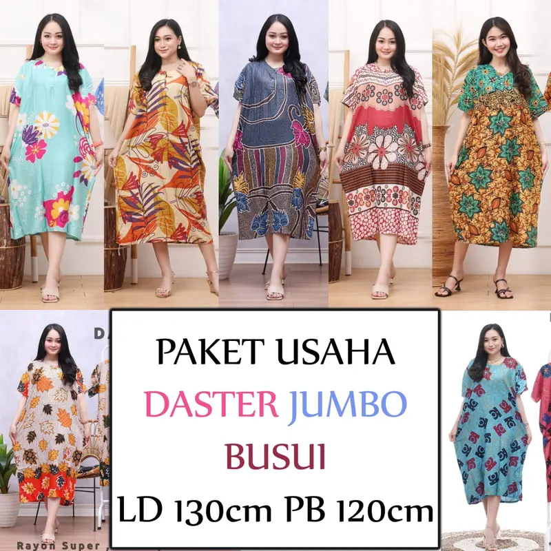 PAKET USAHA DASTER JUMBO 3PCS CUMA 70RIBUAN LD 120-130cm PB 120cm MUAT 85KG BUSUI FRIENDLY MOTIF TERBARU MOTIF RANDOM WARNA RANDOM 1