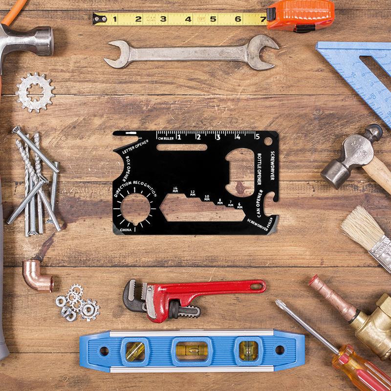 Product Introduction of Multi Tool 46 in 1 Credit Card Size Outdoor Camping Survival Accessories Multipurpose Gear Gadget Tools for Man Portable 31