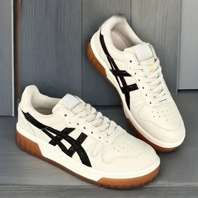Giày thể thao nam nữ - giày sneaker nam nữ Asiccc Đen Cream Black Gum Nam Nữ, đế cao su đúc chống trơn trượt, size từ 36 đến 44 Shoes Đế Bằng