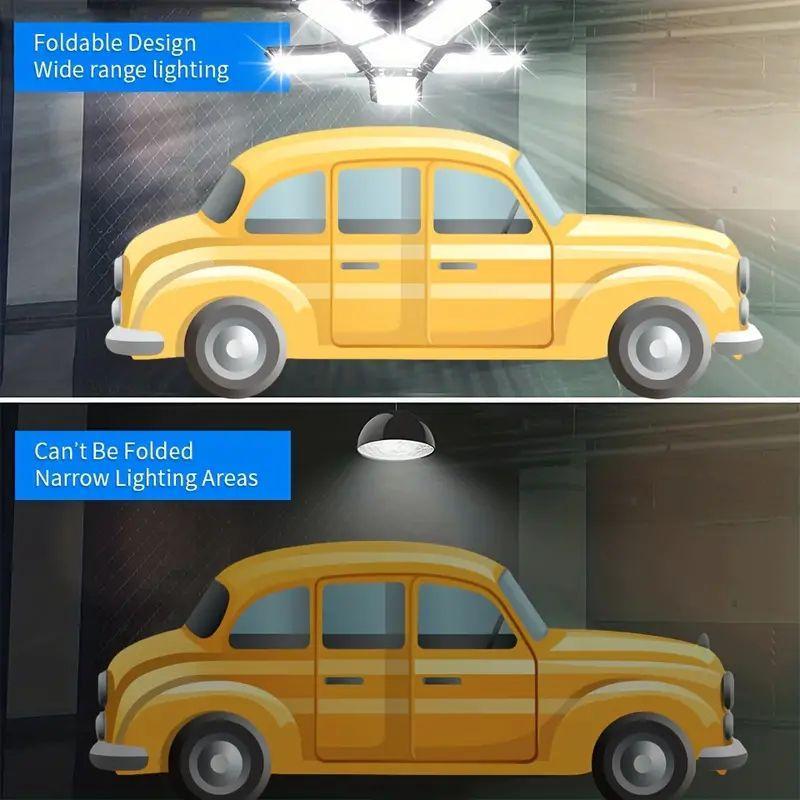 LED Garage Light Bulb, Super Bright LED Shop Light With 5 Adjustable Panels, E26/E27 Screw Socket Deformable LED Ceiling Light 3