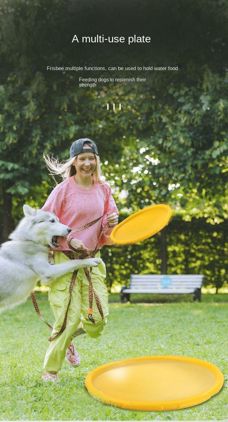 Product Introduction of Dog Frisbee Durable Silicone Pet Toy Training Supplies Golden Retriever Flying Disc Floating Border Collie Competition Labrador 8