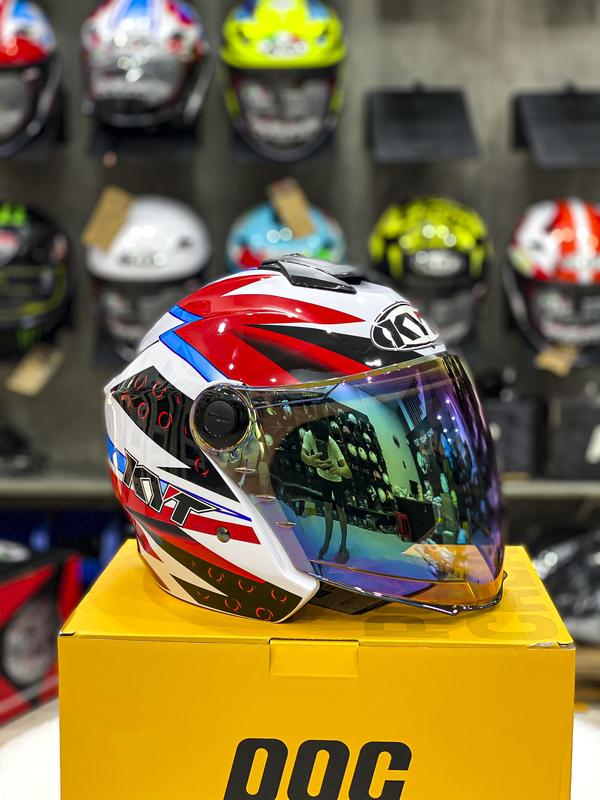 ( Tặng logo KYT và túi đựng nón) MŨ BẢO HIỂM 3/4 ROYAL 1 KÍNH XH01 TEM DARGON BOY Helmet
