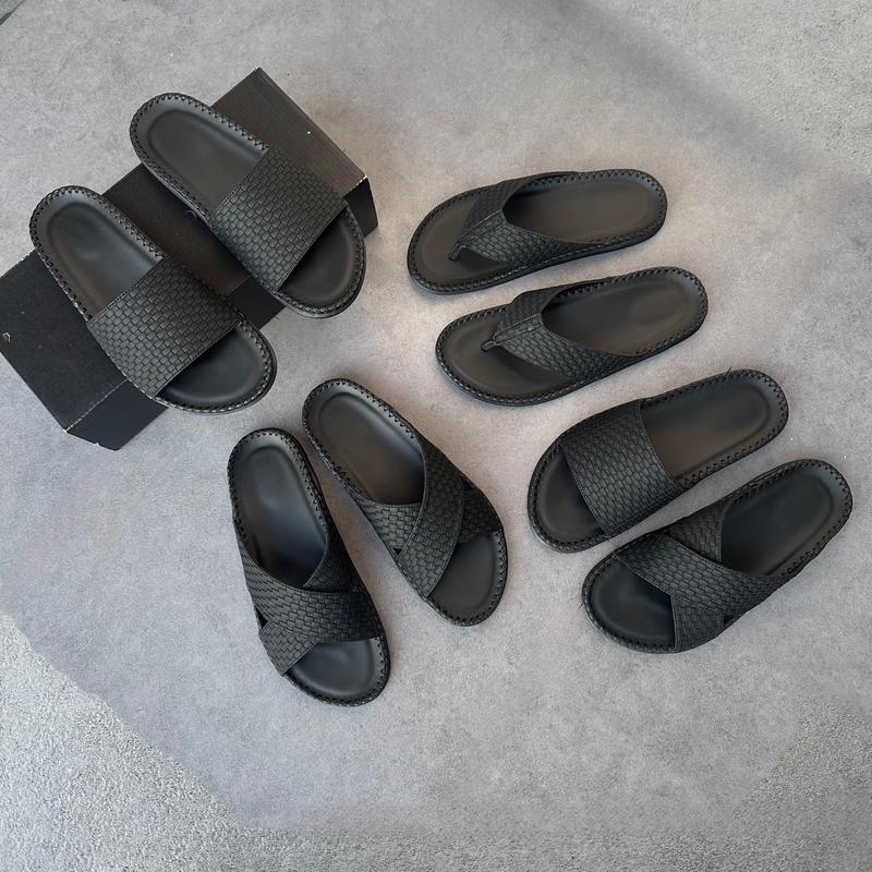 Dép Nam CARO LEATHER Thời Trang, Chống Trơn Trượt Và Chống Mài Mòn, Khâu Chỉ Toàn Bộ Đế Bằng DéP