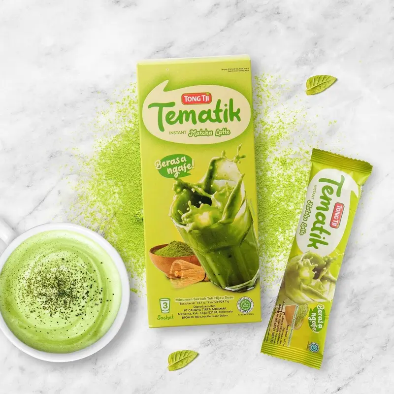 Tong Tji Tematik Matcha Latte Box isi 3s 3