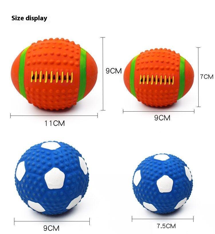 Product Introduction of [Pet Toy] Dogs and Cats Dog Toy Bite-Resistant Molar Sound-Making Latex Ball Toy Dog Training Artifact Big and Small Dogs Relieving Stuffy Vent 4