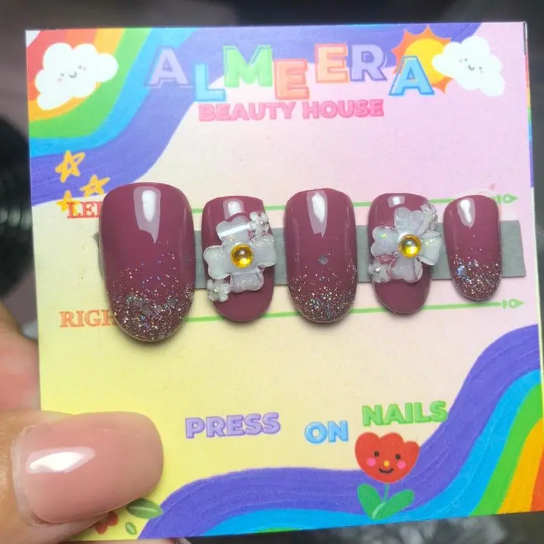 Kuku Palsu - press on nails - 3d 0