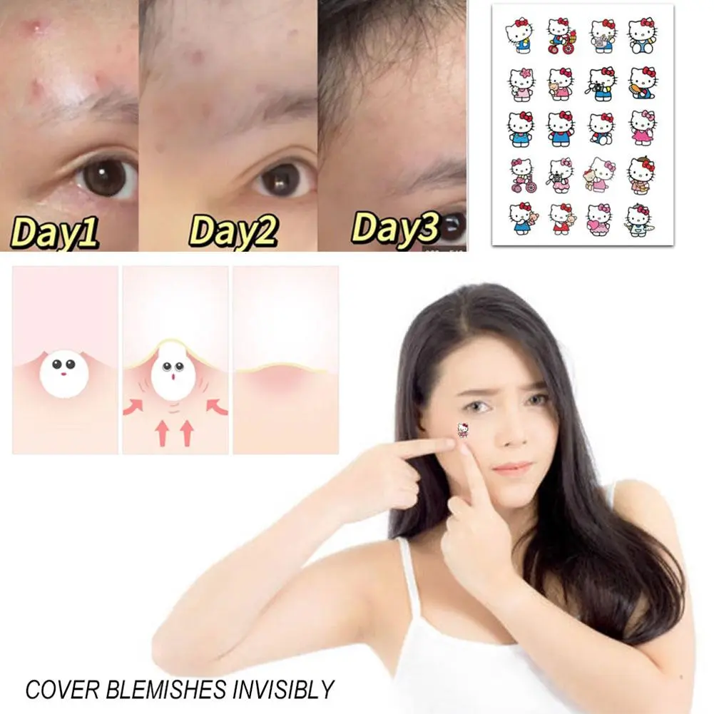 20pcs / 100pcs Hydrocolloid Acne Patch Invisible Breathable Waterproof Pimple Patch Concealer Acne Sticker
