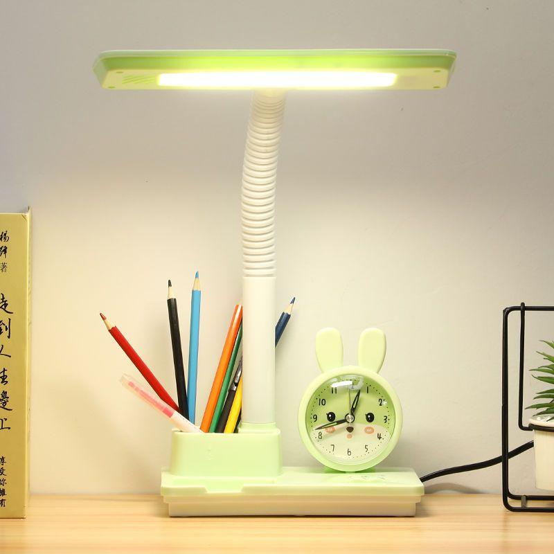 Đèn Bàn Bảo Vệ Mắt, Dành Cho Trẻ Em, Thiết Kế Dễ Thương, Cắm Điện, Thích Hợp Cho Ký Túc Xá Sinh Viên, Bảo Vệ Thị Lực, Thích Hợp Cho Phòng Khách Và Phòng Ngủ, Đồng Hồ Báo Thức Led, Đèn Đọc Sách 0