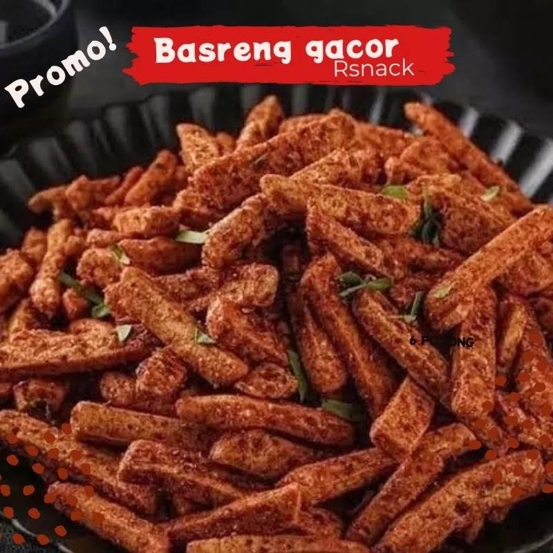 Basreng viral extra pedas daun jeruk stik 1kg Snacks Goreng