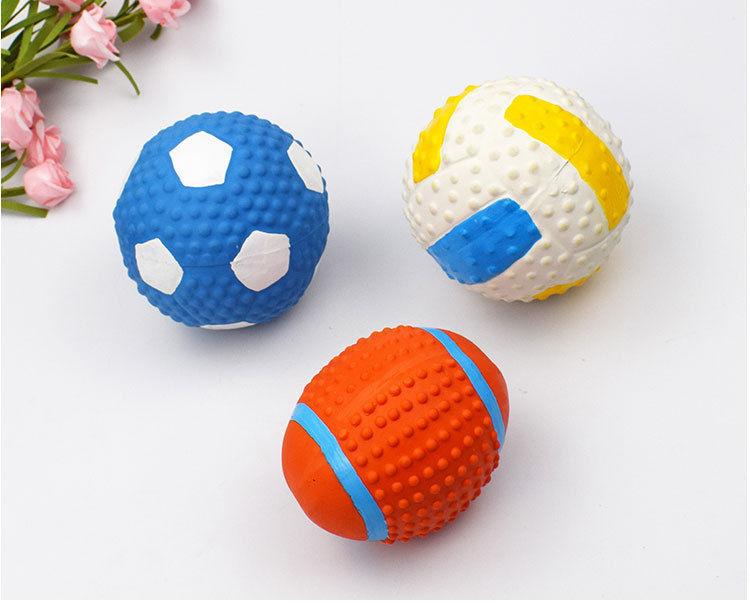 Product Introduction of [Pet Toy] Dogs and Cats Dog Toy Bite-Resistant Molar Sound-Making Latex Ball Toy Dog Training Artifact Big and Small Dogs Relieving Stuffy Vent 9