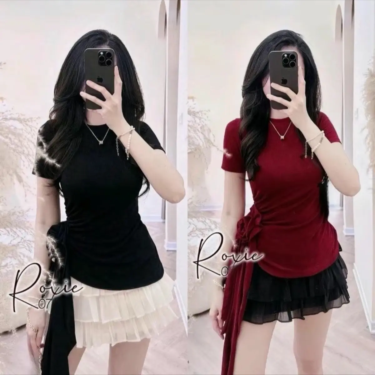 Set áo nhủ hoa eo + chân váy ( bigsize 55-90kg( Vibigsize3 ( phụ
