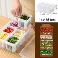 Gambar Wadah makanan bumbu dapur dengan lapisan terpisah 4-6-9 kotak penyimpanan - 6 Sekat dari 55K Mall Kab. Tangerang 4 Tokopedia