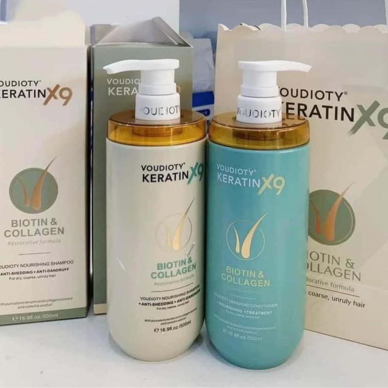 Cặp dầu gội - xả Voudioty Keratin Biotin & Collagen 500ml