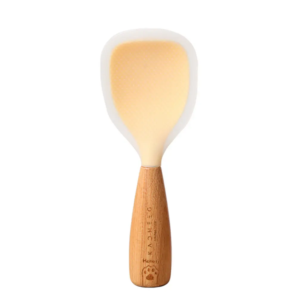 Xiweidi Safe Silicone Kitchen Utensil Non-stick Silicone Rice Spoon with Stand Feature High Temp Resistant Food Grade for Cooking