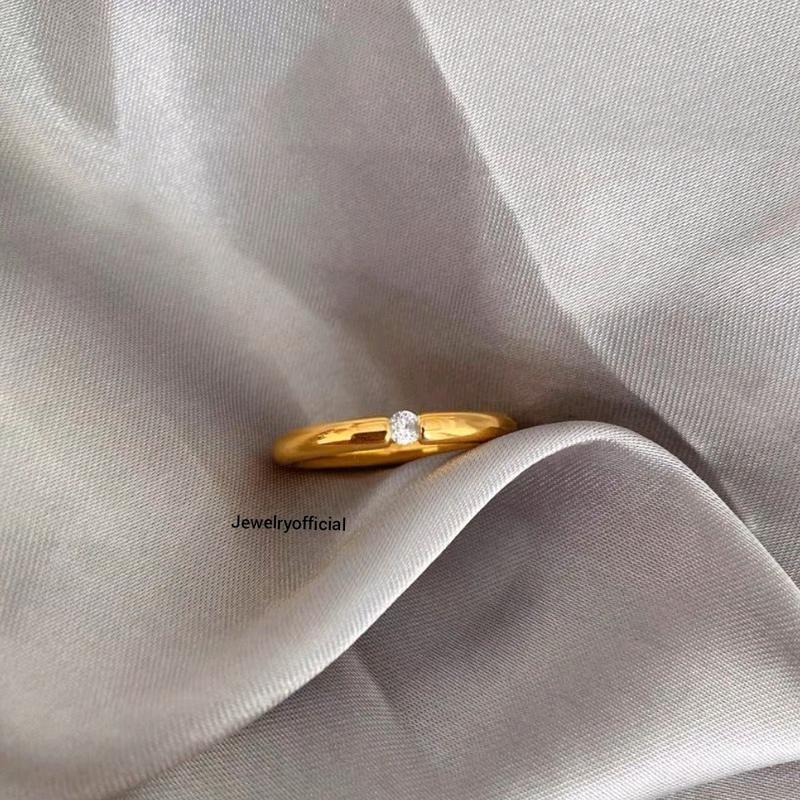 Product Introduction of Cincin Titanium Tunangan/Cincin Nikah Mata Satu C33 1
