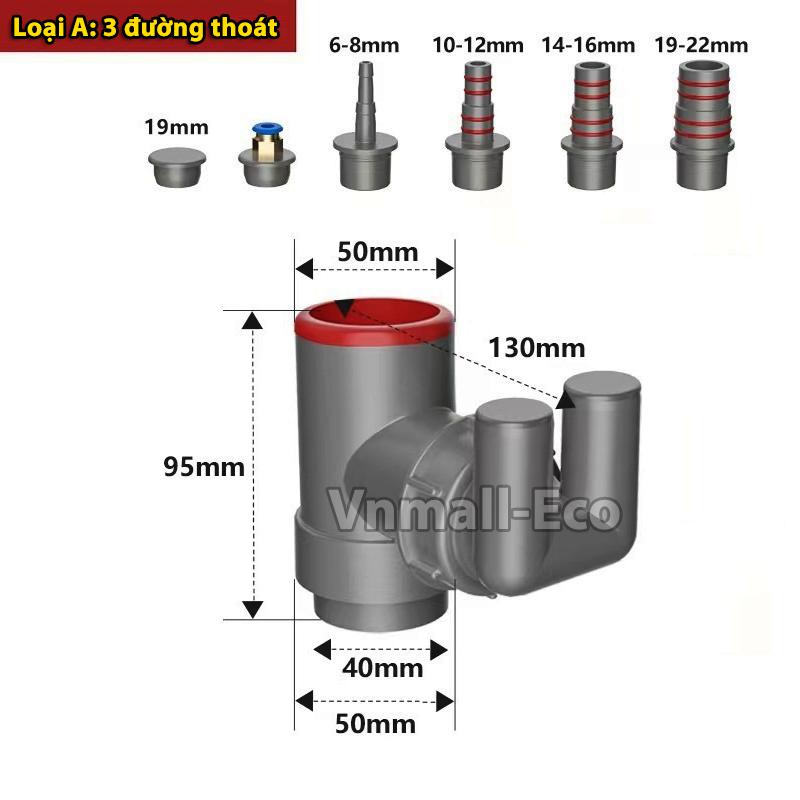 Cổng cắm đa năng tích hợp đường ống thoát nước nhà bếp 6