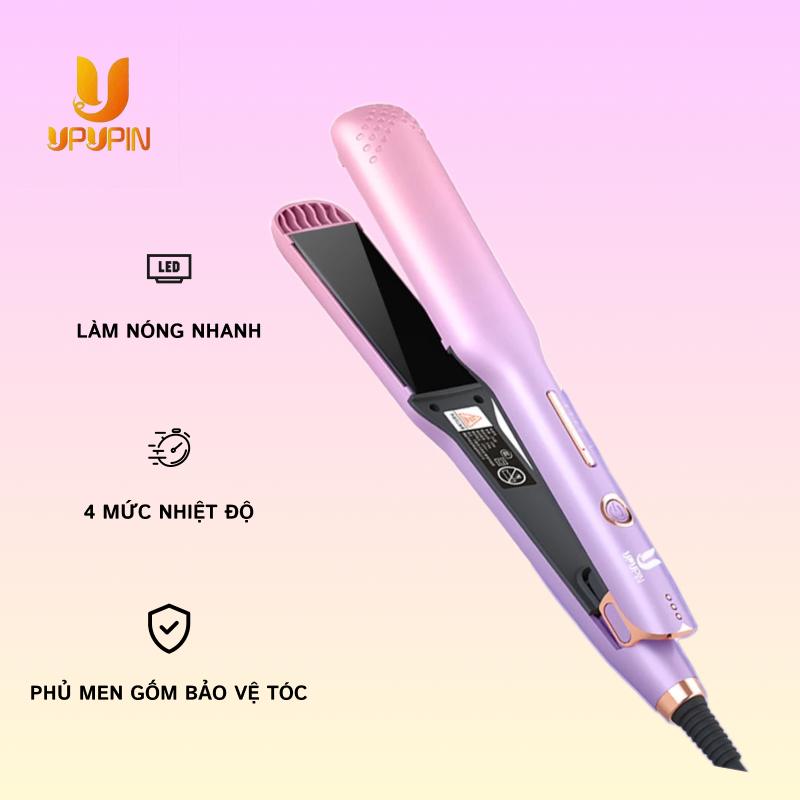 Máy duỗi tóc 2in1 UPUPIN kẹp thẳng ép tóc uốn cúp đa năng làm bằng Gốm Tourmaline hạn chế hư tổn Women mayu ontocxoansongnuochippie