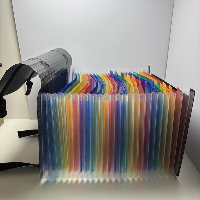 Product Introduction of File Storage Box, 1 Set Portable Waterproof & Fireproof File Folder with 24pcs Inner Pages, File Organizer for Home School Office 0