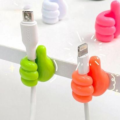 Móc treo giữ dây cáp sạc dây tai nghe hình bàn tay tiện lợi