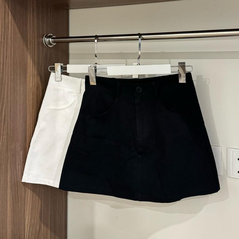 Chân váy kaki ngắn dáng A Bazic one