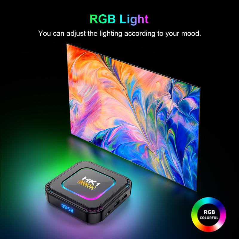 Product Introduction of Android 13.0 TV Box,HK1 RBOX 4GB RAM 64GB ROM Quad-Core WiFi6 BT5.0 8K HDR10+ Ultra HD USB3.0 14