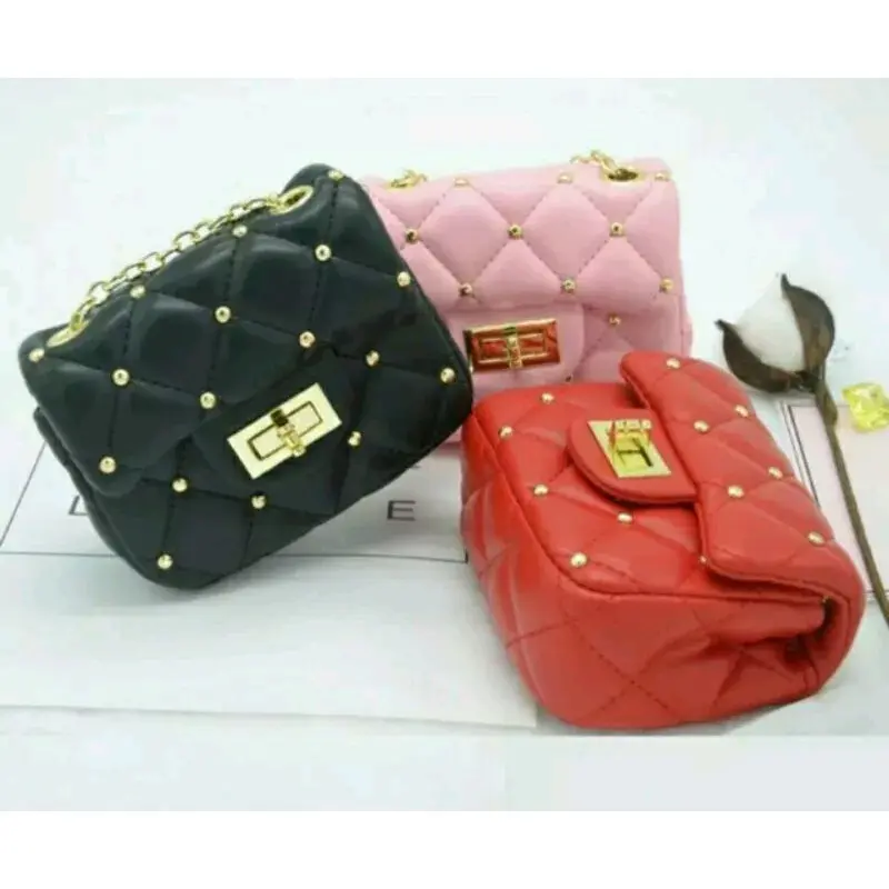 Tas Selempang Bahu Handbag Wanita Olaf Manik Manik