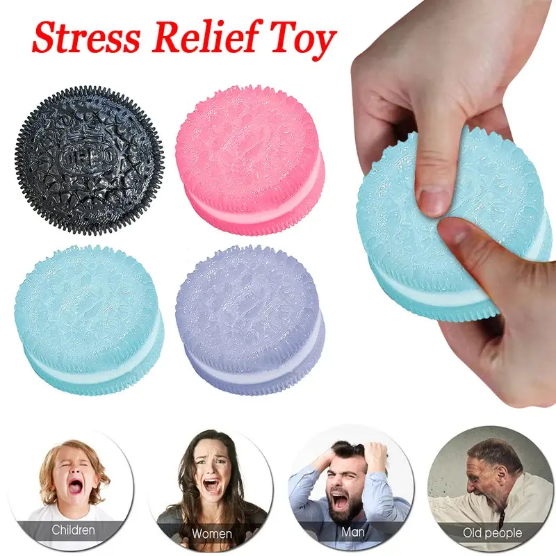 Big Oreo Biscuit Handmade Stress Relief Pinching Toy Kids Anti-stress ...