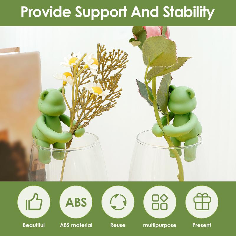 Product Introduction of 2 Pcs Little Bear Shape Flower Propagation Friends Decorative Leaf Buddy Flower Support for Stems Sprouts Shoots and Cuttings rf1P1 24