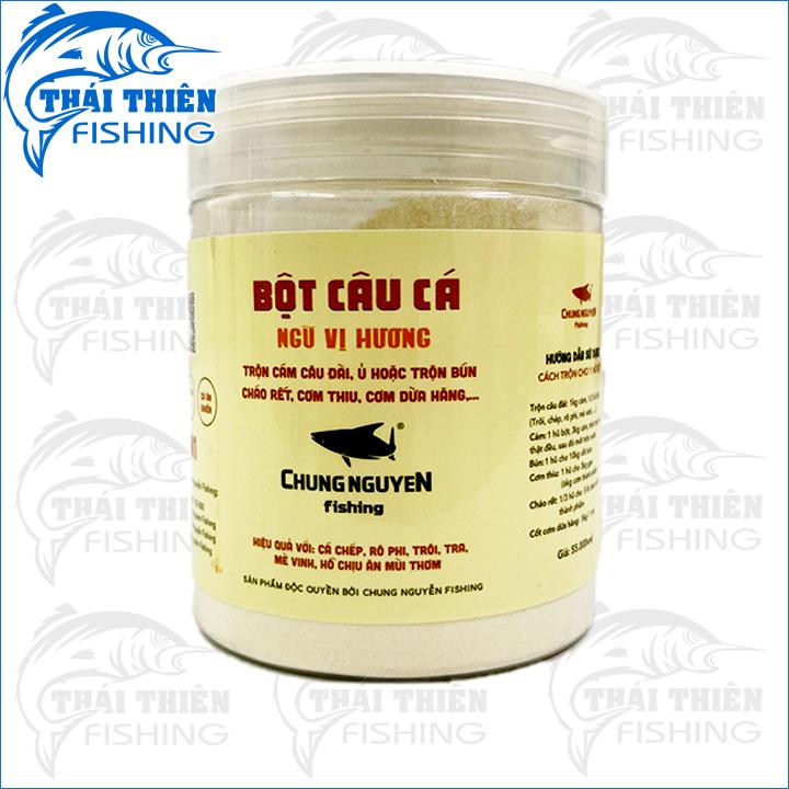 Bột Câu Cá Ngũ Vị Hương Hiệu Dùng Câu Cá Tra Chép Rô Phi Trắm Trôi