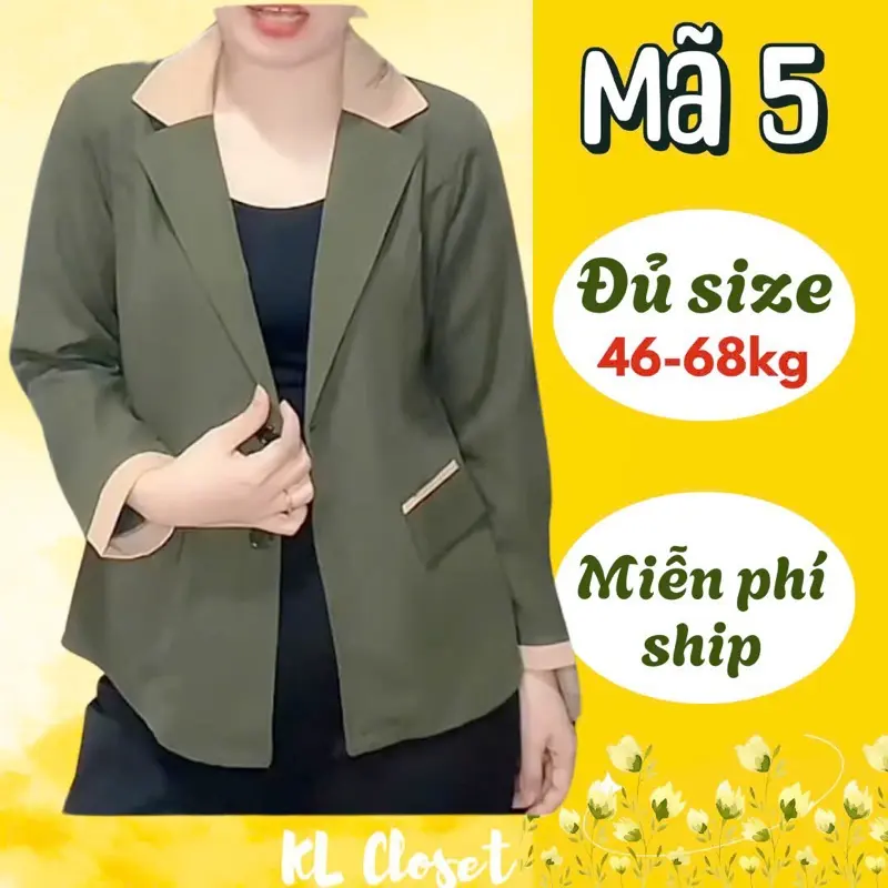 (Mã 5) Áo vest thời trang phối cổ sau và tay độc đáo chất tuyết mưa 1 lớp