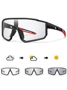 Gafas de sol deportivas unisex fotocromáticas, Gafas de sol envolventes de parte superior plana, Gafas a prueba de viento para deportes al aire libre, Ciclismo, Senderismo, Béisbol, Softbol, Correr