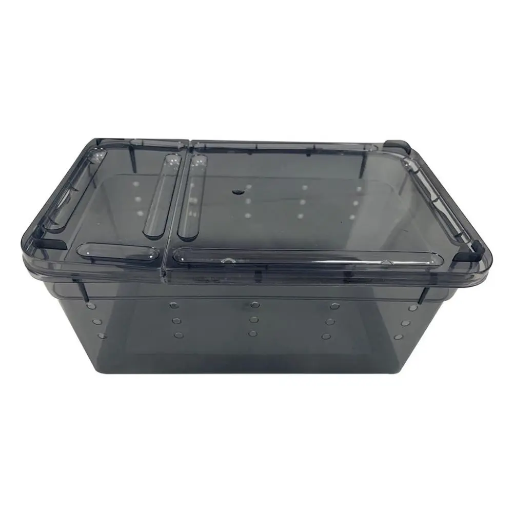 Black Reptile Feeding Container Turtle Hatching Tank Pet