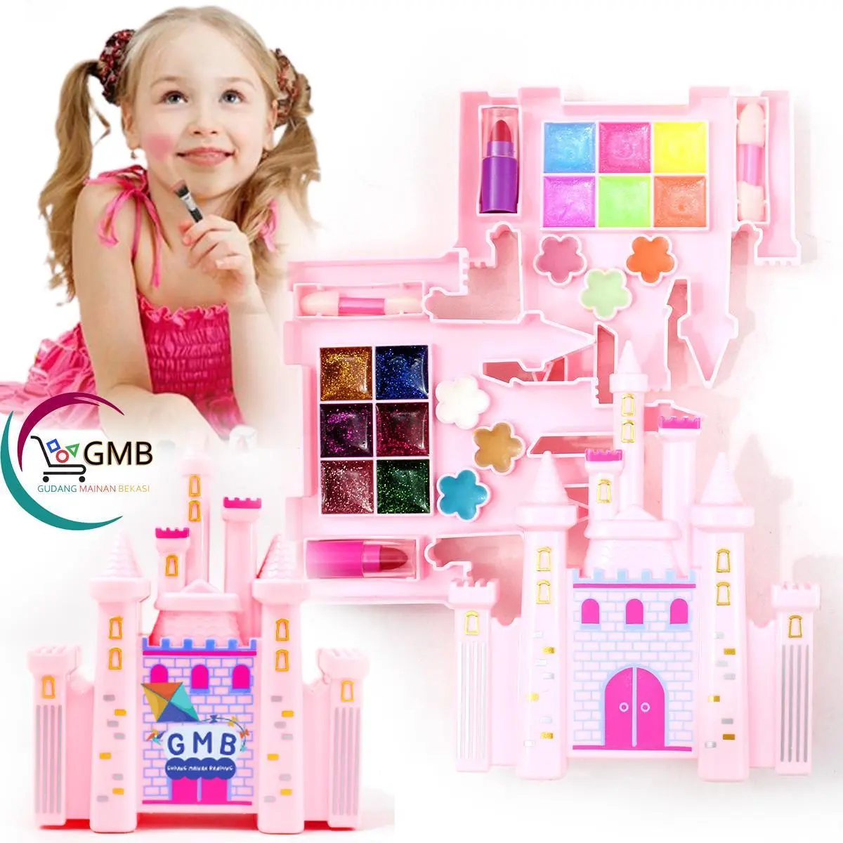 MAINAN ANAK PEREMPUAN COSMETICS MAKEUP ISTANA MAINAN ALAT RIAS WAJAH ISTANA PR17726B
