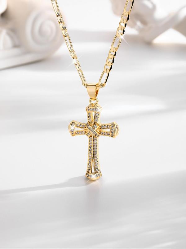 Fashion Cross Pendant Necklace for Women & Men, Jewelry for Party, Daily Clothing Decor, Trendy All-match & Exquisite Jewelry for Birthday Gift 4