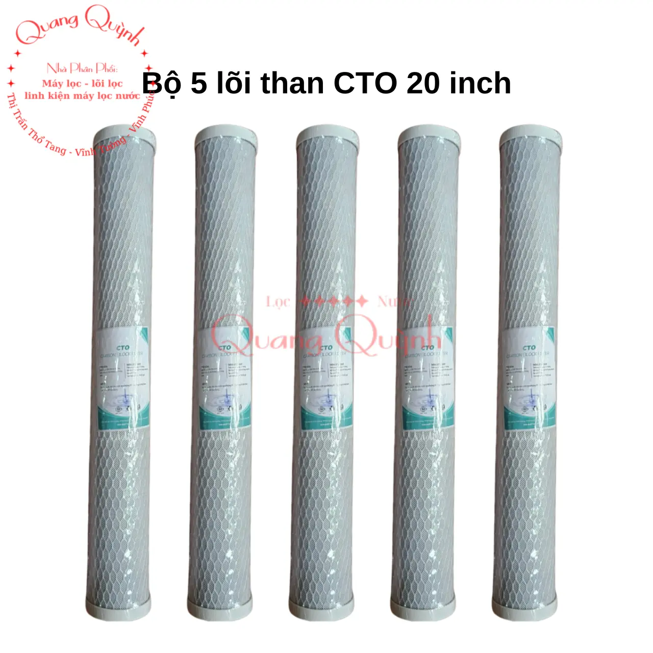 Bộ 5 lõi lọc 20 inch than CTO