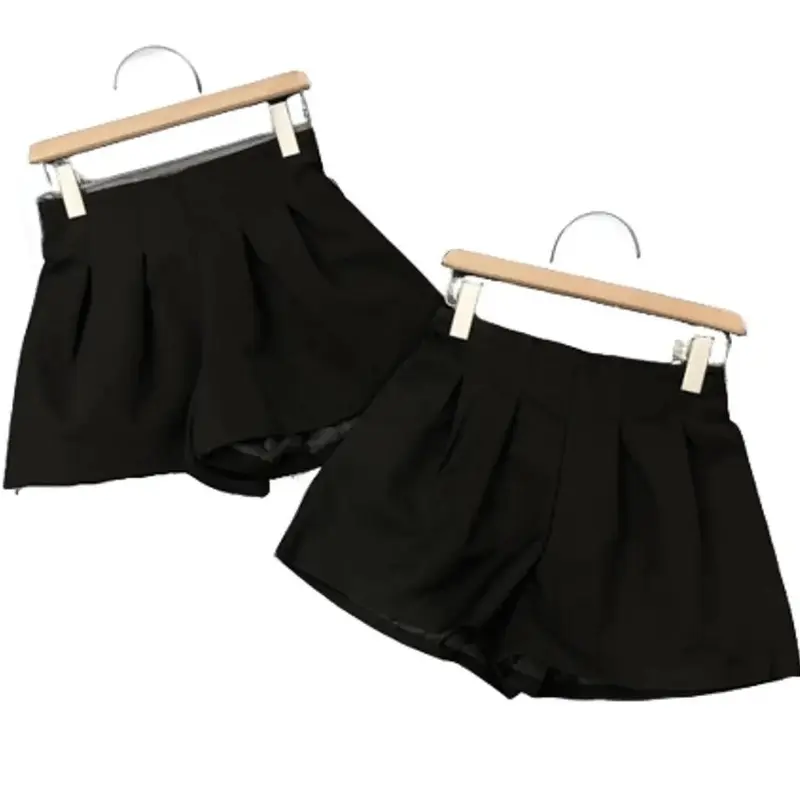 Q365 - QUẦN SHORT CHẤT KAKI DÁNG PHỒNG XẾP LY KHÓA KÉO SAU 8615 Women Nữ 4